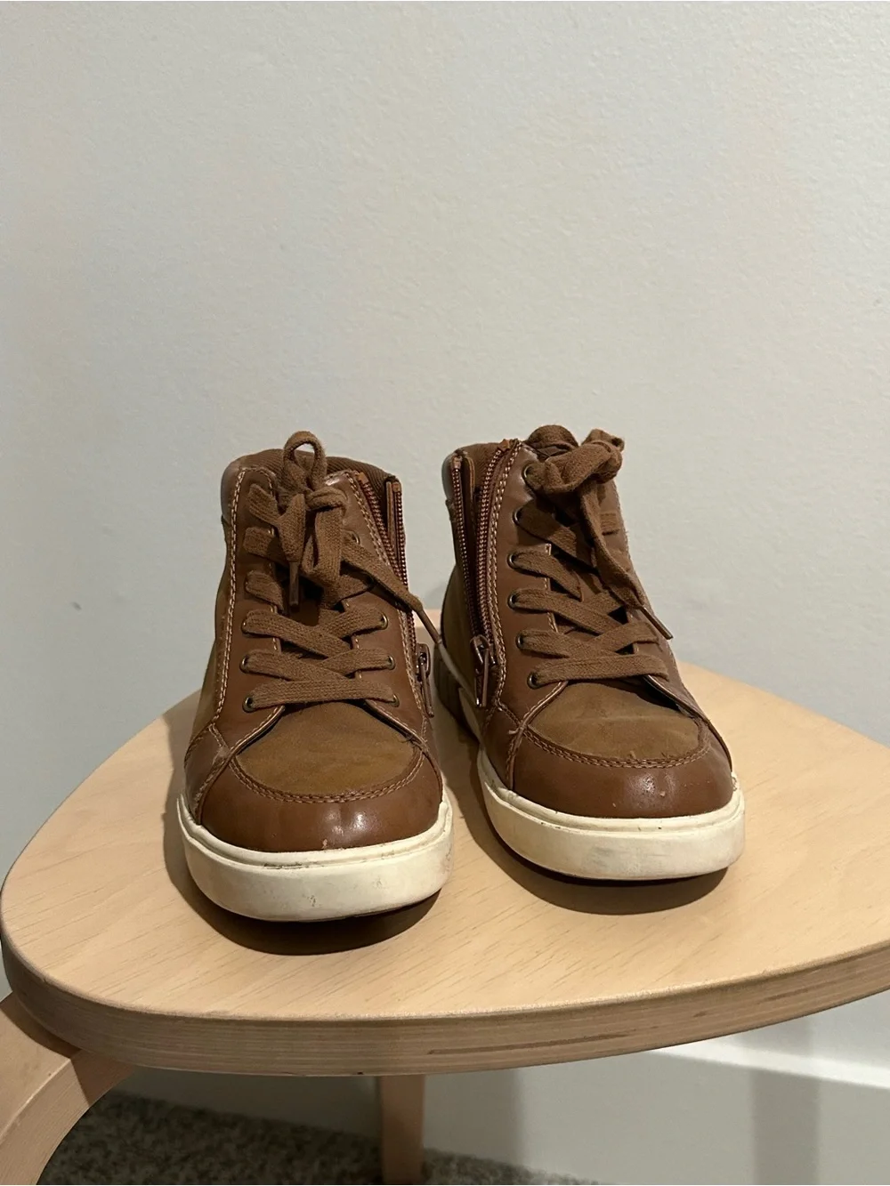 Sonoma Brown High-Top Kids Sneakers